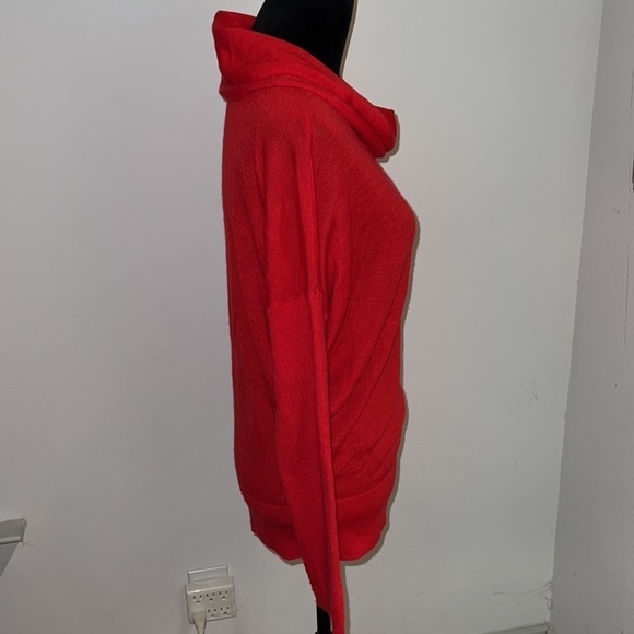 LOFT red cowl neck light red long sleeves sweater Sz L - Picture 5 of 7